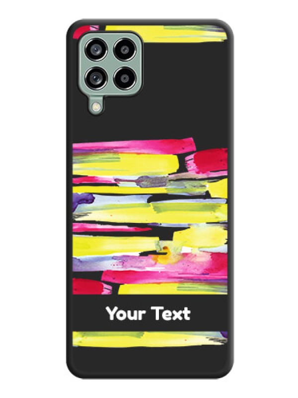 Custom Brush Coloured on Space Black Personalized Soft Matte Phone Covers - Galaxy M53 5G