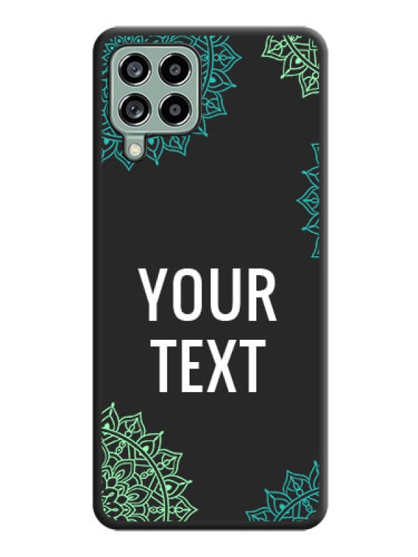 Custom Your Name with Floral Design on Space Black Custom Soft Matte Back Cover - Galaxy M53 5G
