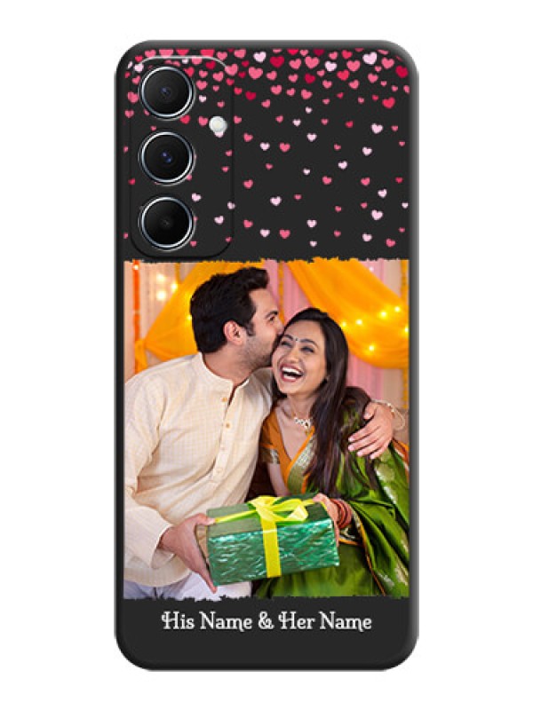 Custom Fall in Love with Your Partner on Photo On Space Black Custom Soft Matte Mobile Back Cover - Galaxy M55 5G