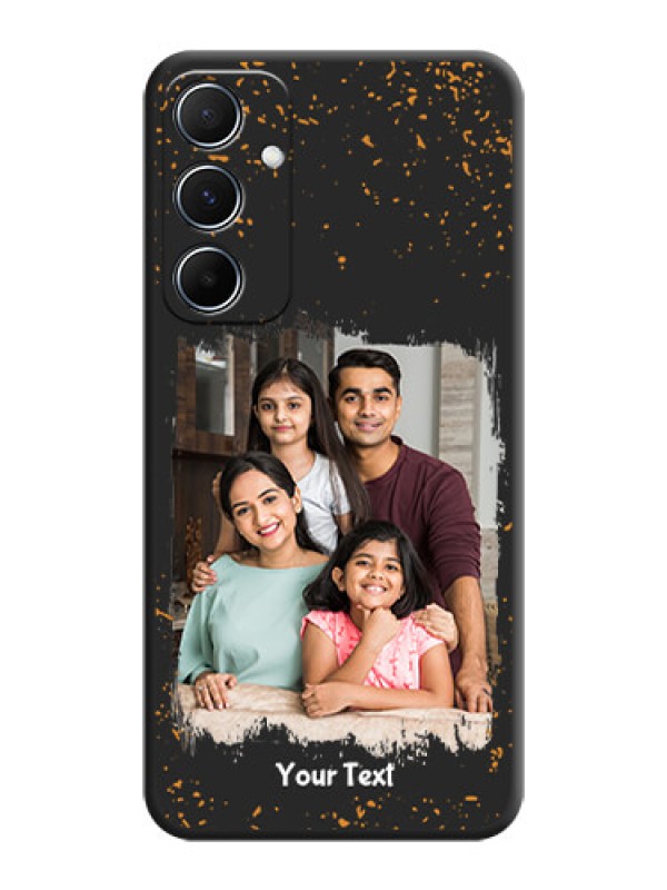 Custom Spray Free Design on Photo On Space Black Custom Soft Matte Mobile Back Cover - Galaxy M55 5G