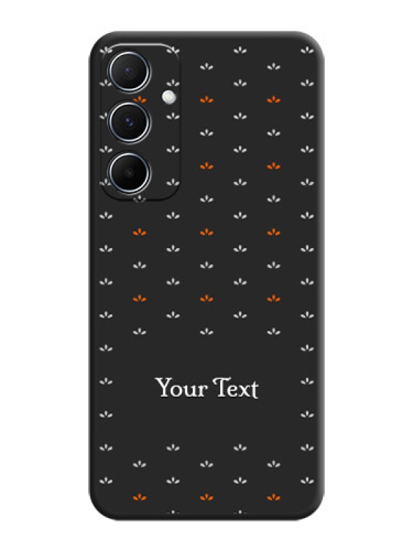 Custom Simple Pattern With Custom Text On Space Black Custom Soft Matte Mobile Back Cover - Galaxy M55 5G