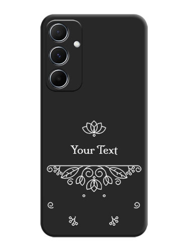 Custom Lotus Garden Custom Text On Space Black Custom Soft Matte Mobile Back Cover - Galaxy M55 5G