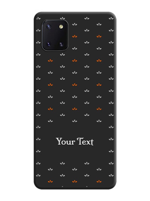 Custom Simple Pattern With Custom Text On Space Black Personalized Soft Matte Phone Covers -Samsung Galaxy Note 10 Lite