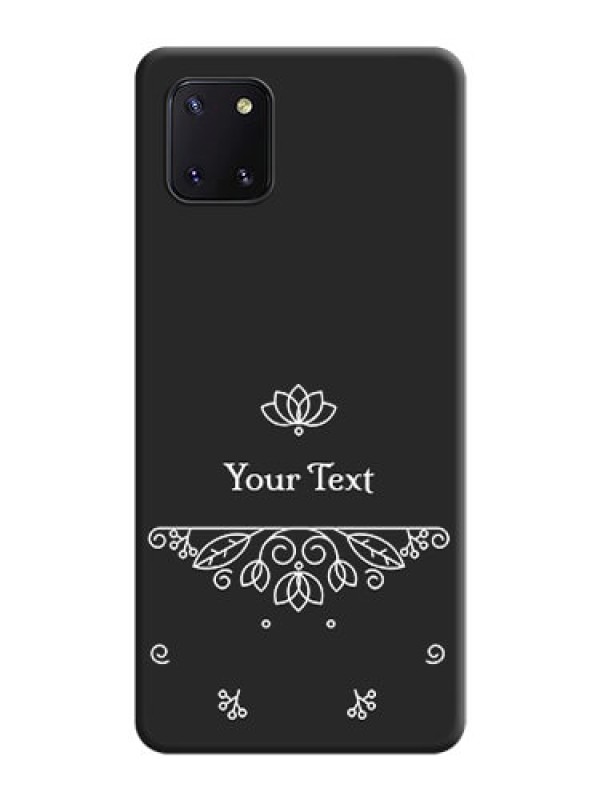 Custom Lotus Garden Custom Text On Space Black Personalized Soft Matte Phone Covers -Samsung Galaxy Note 10 Lite
