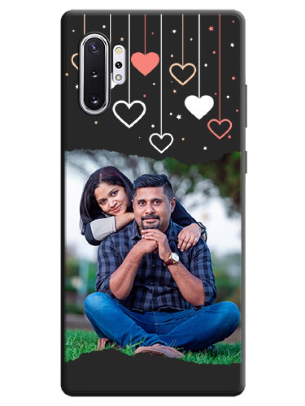 Custom Love Hangings with Splash Wave Picture on Space Black Custom Soft Matte Phone Back Cover - Galaxy Note 10 Plus