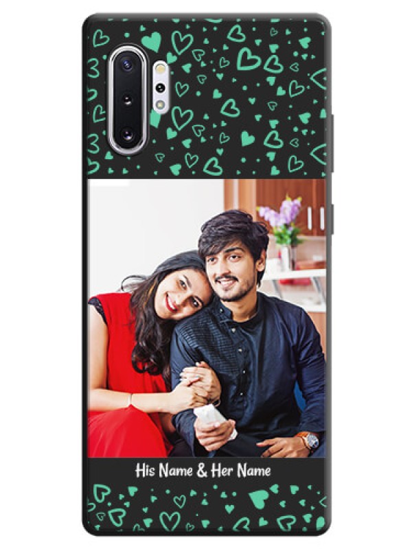 Custom Sea Green Indefinite Love Pattern - Photo on Space Black Soft Matte Mobile Cover - Galaxy Note 10 Plus