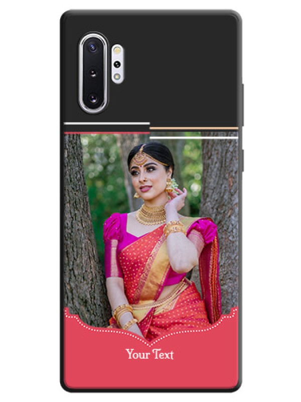 Custom Classic Plain Design with Name - Photo on Space Black Soft Matte Phone Cover - Galaxy Note 10 Plus