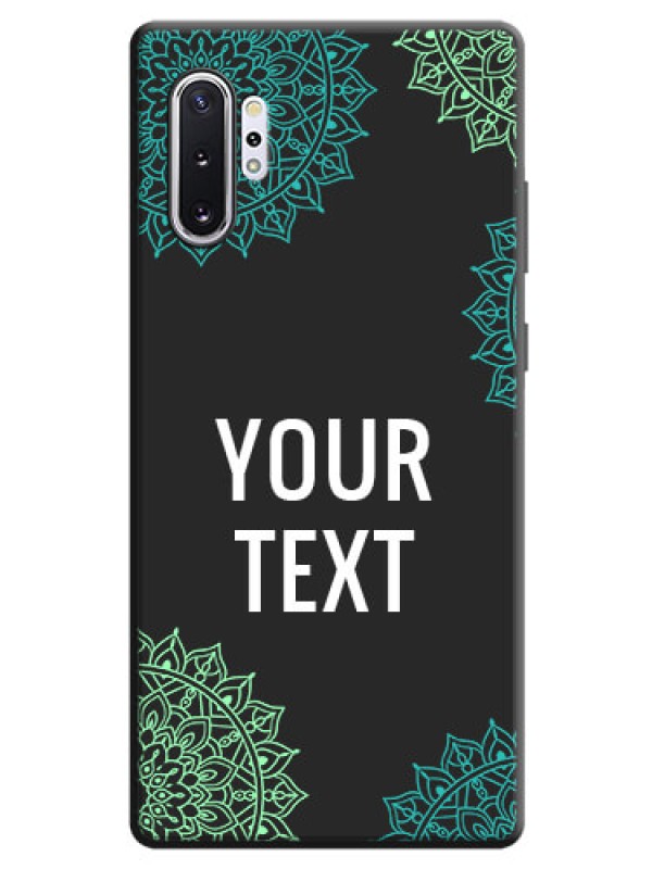 Custom Your Name with Floral Design on Space Black Custom Soft Matte Back Cover - Galaxy Note 10 Plus