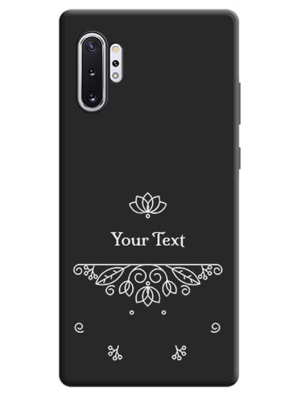 Custom Lotus Garden Custom Text On Space Black Personalized Soft Matte Phone Covers -Samsung Galaxy Note 10 Plus