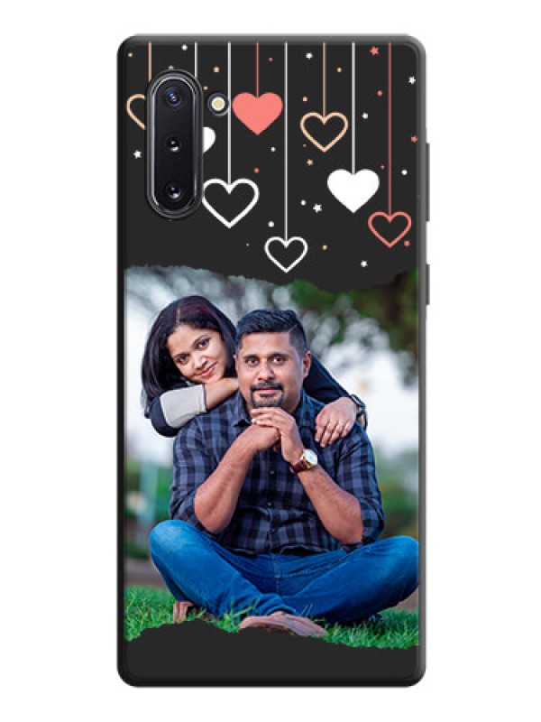 Custom Love Hangings with Splash Wave Picture on Space Black Custom Soft Matte Phone Back Cover - Galaxy Note 10