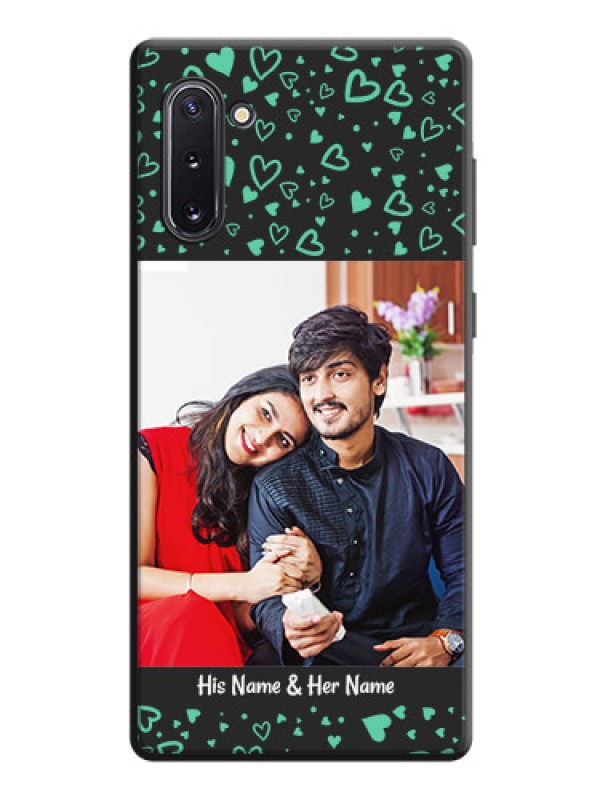 Custom Sea Green Indefinite Love Pattern - Photo on Space Black Soft Matte Mobile Cover - Galaxy Note 10