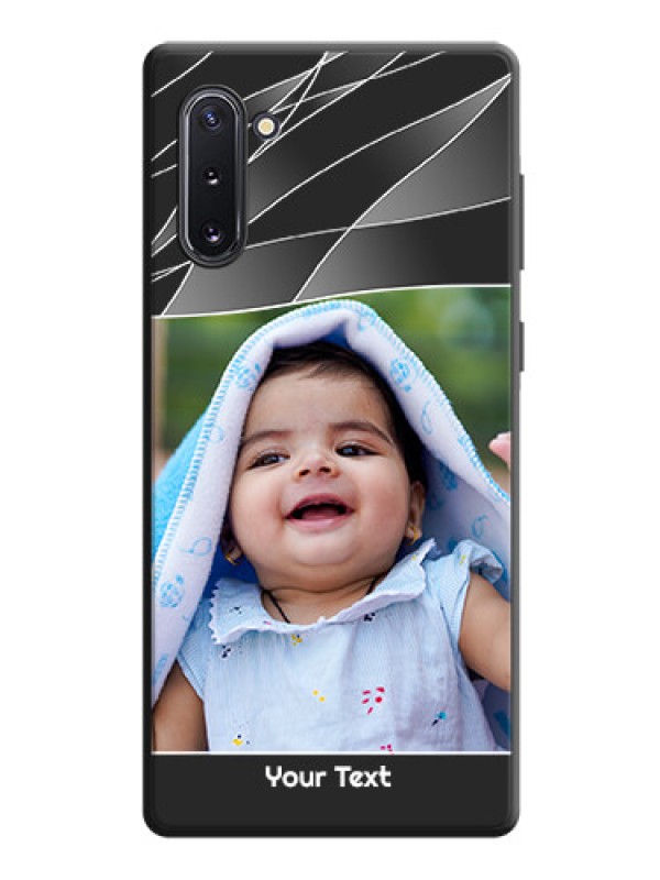 Custom Mixed Wave Lines - Photo on Space Black Soft Matte Mobile Cover - Galaxy Note 10