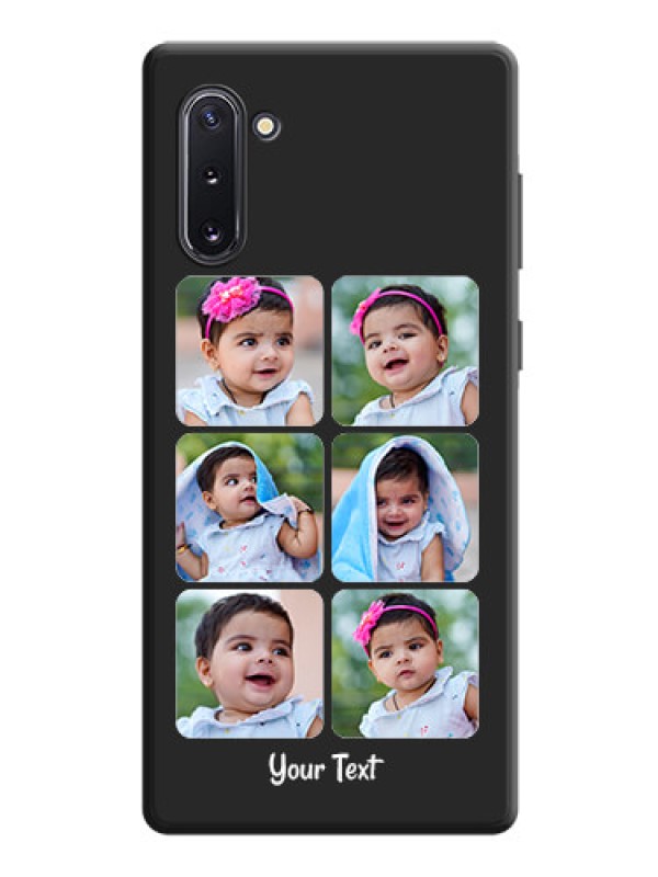 Custom Floral Art with 6 Image Holder - Photo on Space Black Soft Matte Mobile Case - Galaxy Note 10