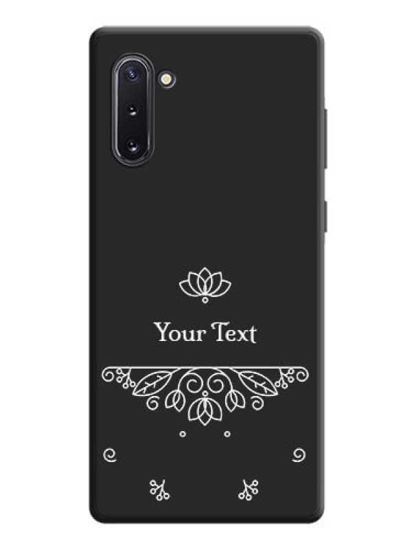 Custom Lotus Garden Custom Text On Space Black Personalized Soft Matte Phone Covers -Samsung Galaxy Note 10
