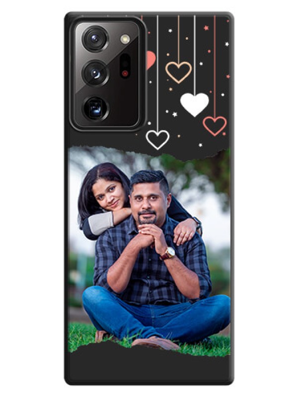 Custom Love Hangings with Splash Wave Picture on Space Black Custom Soft Matte Phone Back Cover - Galaxy Note 20 Ultra