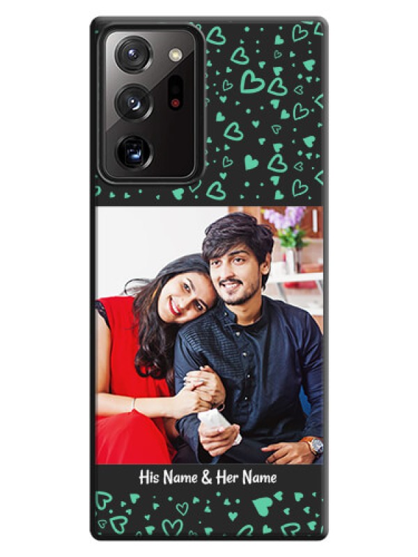 Custom Sea Green Indefinite Love Pattern - Photo on Space Black Soft Matte Mobile Cover - Galaxy Note 20 Ultra