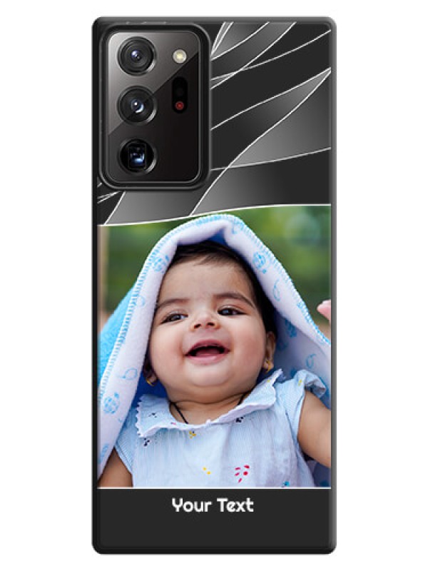 Custom Mixed Wave Lines - Photo on Space Black Soft Matte Mobile Cover - Galaxy Note 20 Ultra