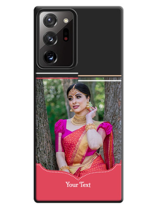 Custom Classic Plain Design with Name - Photo on Space Black Soft Matte Phone Cover - Galaxy Note 20 Ultra