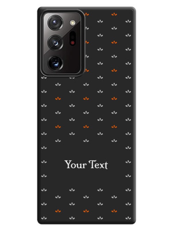 Custom Simple Pattern With Custom Text On Space Black Personalized Soft Matte Phone Covers -Samsung Galaxy Note 20 Ultra
