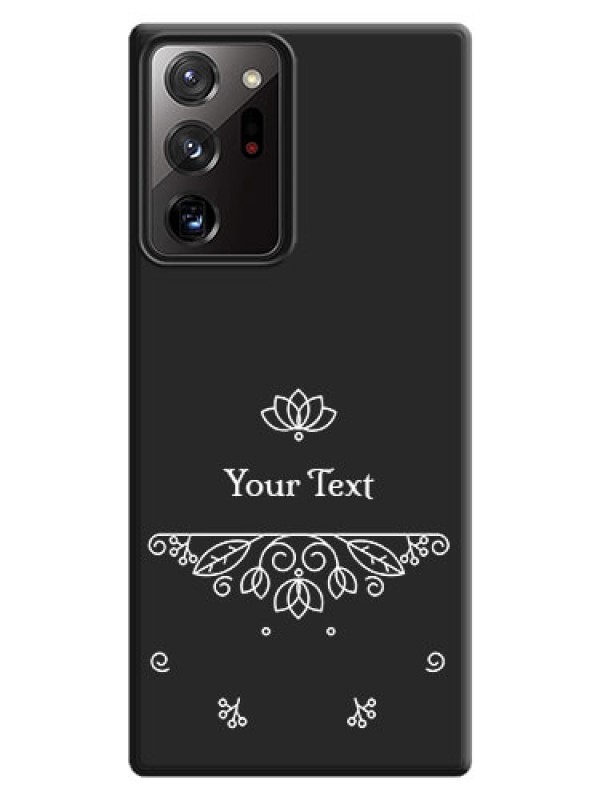 Custom Lotus Garden Custom Text On Space Black Personalized Soft Matte Phone Covers -Samsung Galaxy Note 20 Ultra