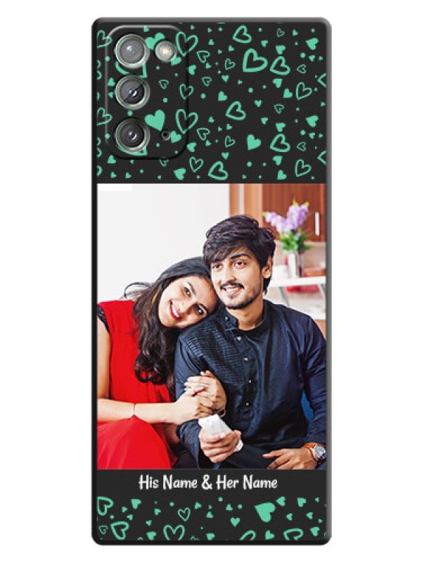 Custom Sea Green Indefinite Love Pattern - Photo on Space Black Soft Matte Mobile Cover - Galaxy Note 20