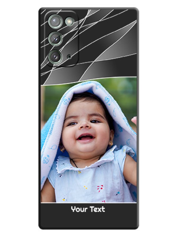 Custom Mixed Wave Lines - Photo on Space Black Soft Matte Mobile Cover - Galaxy Note 20