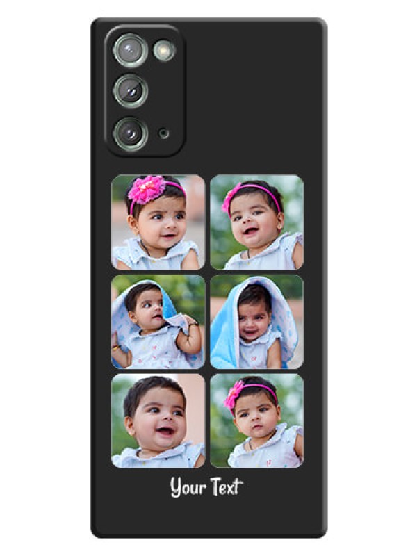 Custom Floral Art with 6 Image Holder - Photo on Space Black Soft Matte Mobile Case - Galaxy Note 20