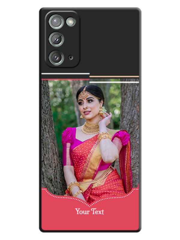 Custom Classic Plain Design with Name - Photo on Space Black Soft Matte Phone Cover - Galaxy Note 20