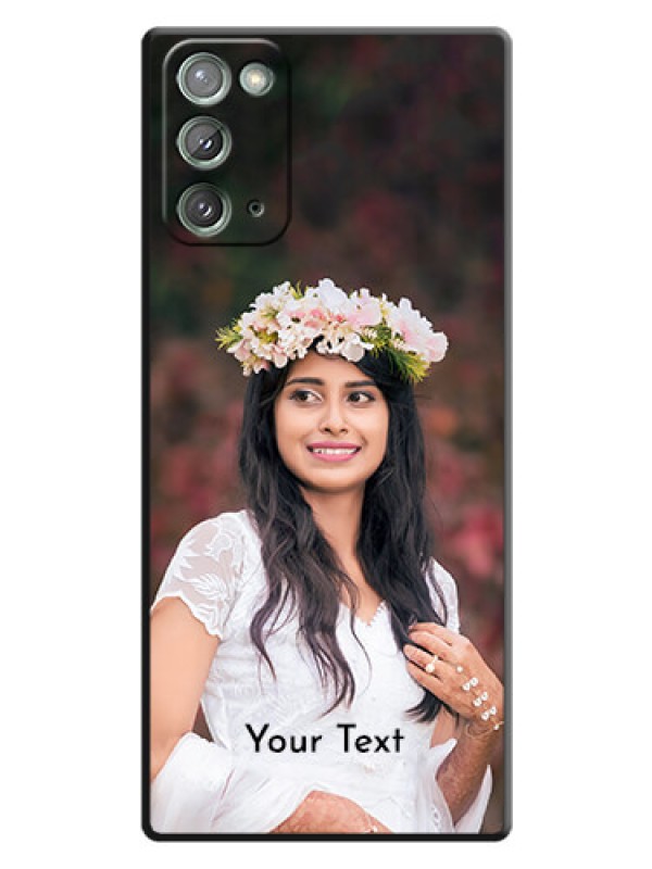 Custom Full Single Pic Upload With Text On Space Black Personalized Soft Matte Phone Covers -Samsung Galaxy Note 20