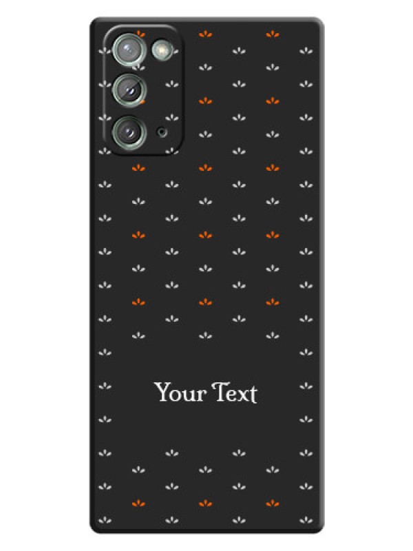 Custom Simple Pattern With Custom Text On Space Black Personalized Soft Matte Phone Covers -Samsung Galaxy Note 20