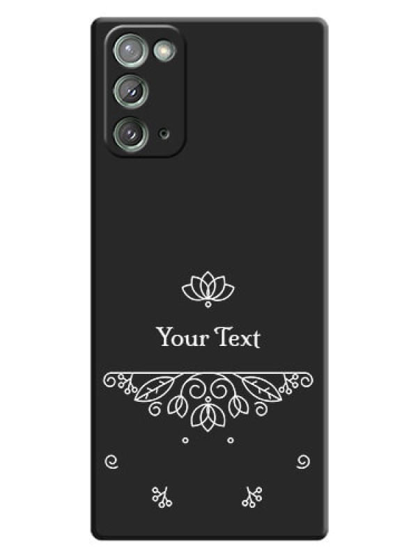 Custom Lotus Garden Custom Text On Space Black Personalized Soft Matte Phone Covers -Samsung Galaxy Note 20