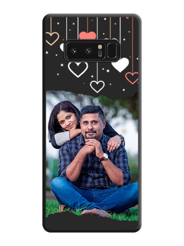 Custom Love Hangings with Splash Wave Picture on Space Black Custom Soft Matte Phone Back Cover - Galaxy Note 8