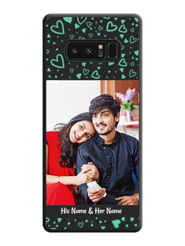 Custom Sea Green Indefinite Love Pattern on Photo on Space Black Soft Matte Mobile Cover - Galaxy Note 8