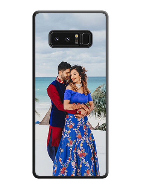 Custom Full Single Pic Upload On Space Black Personalized Soft Matte Phone Covers -Samsung Galaxy Note 8