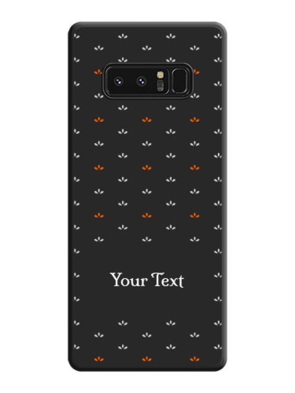 Custom Simple Pattern With Custom Text On Space Black Personalized Soft Matte Phone Covers -Samsung Galaxy Note 8