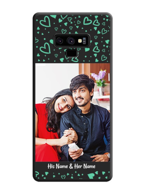 Custom Sea Green Indefinite Love Pattern on Photo on Space Black Soft Matte Mobile Cover - Galaxy Note 9