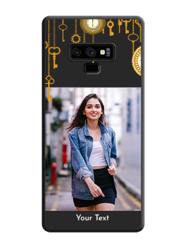 Custom Decorative Design with Text on Space Black Custom Soft Matte Back Cover - Galaxy Note 9