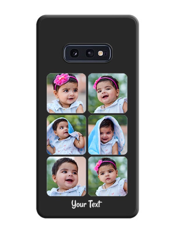 Custom Floral Art with 6 Image Holder on Photo on Space Black Soft Matte Mobile Case - Galaxy S10E