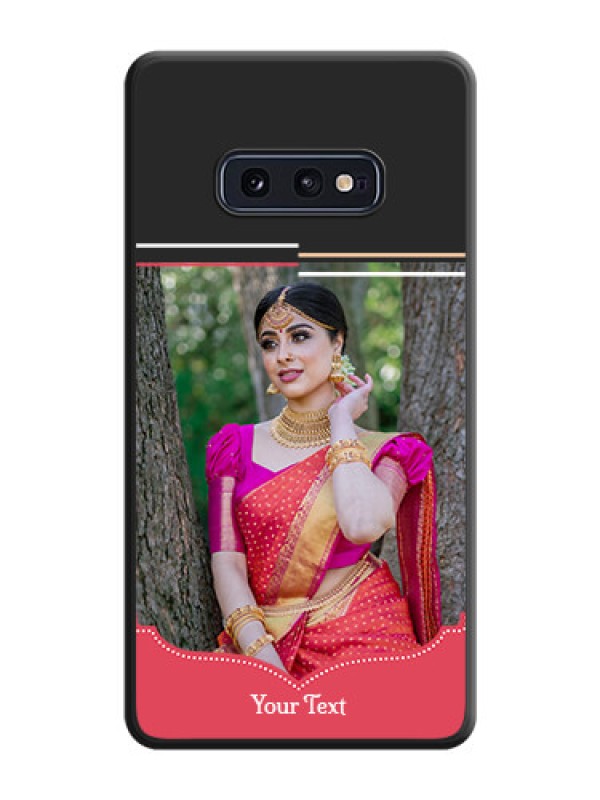 Custom Classic Plain Design with Name on Photo on Space Black Soft Matte Phone Cover - Galaxy S10E