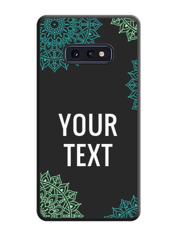 Custom Your Name with Floral Design on Space Black Custom Soft Matte Back Cover - Galaxy S10E