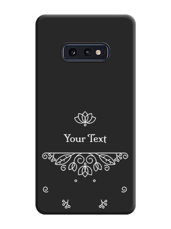 Custom Lotus Garden Custom Text On Space Black Personalized Soft Matte Phone Covers -Samsung Galaxy S10 E