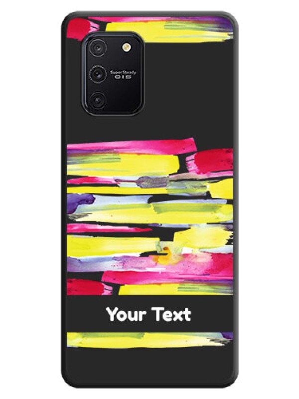Custom Brush Coloured on Space Black Personalized Soft Matte Phone Covers - Galaxy S10 Lite