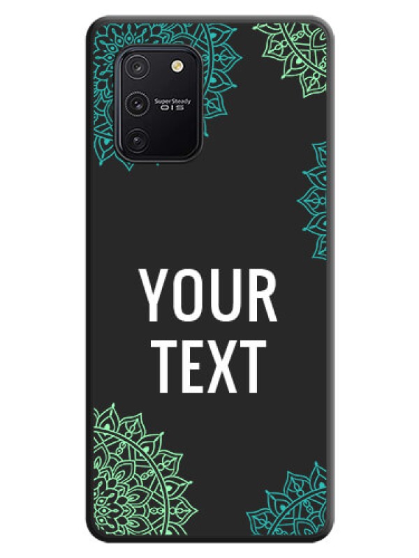 Custom Your Name with Floral Design on Space Black Custom Soft Matte Back Cover - Galaxy S10 Lite