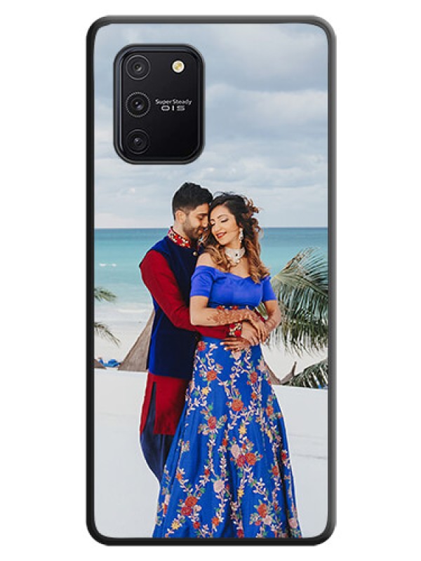 Custom Full Single Pic Upload On Space Black Personalized Soft Matte Phone Covers -Samsung Galaxy S10 Lite