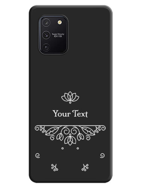 Custom Lotus Garden Custom Text On Space Black Personalized Soft Matte Phone Covers -Samsung Galaxy S10 Lite