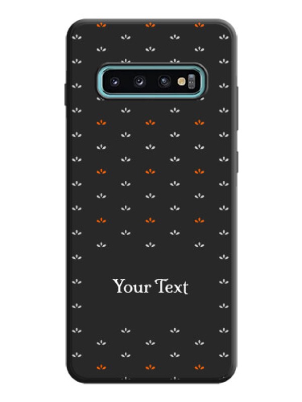 Custom Simple Pattern With Custom Text On Space Black Personalized Soft Matte Phone Covers -Samsung Galaxy S10 Plus