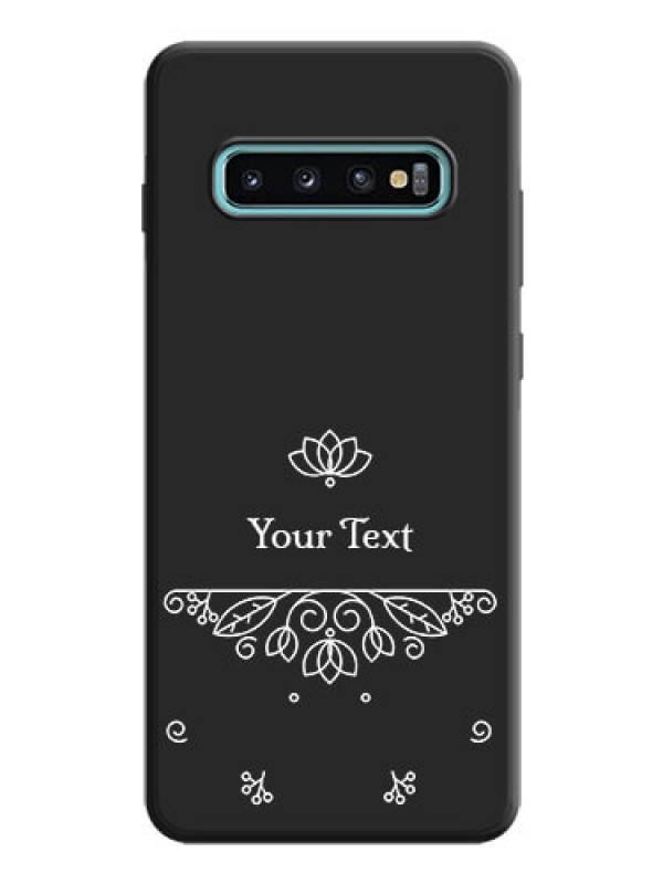 Custom Lotus Garden Custom Text On Space Black Personalized Soft Matte Phone Covers -Samsung Galaxy S10 Plus