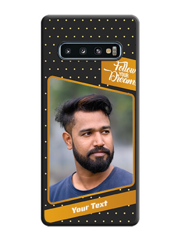 Custom Follow Your Dreams with White Dots on Space Black Custom Soft Matte Phone Cases - Galaxy S10