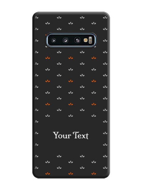 Custom Simple Pattern With Custom Text On Space Black Personalized Soft Matte Phone Covers -Samsung Galaxy S10