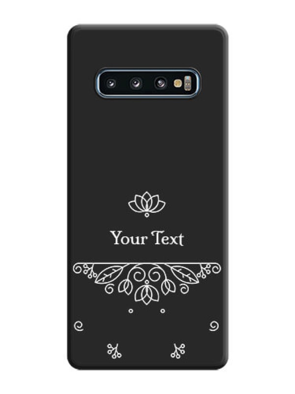 Custom Lotus Garden Custom Text On Space Black Personalized Soft Matte Phone Covers -Samsung Galaxy S10